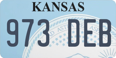 KS license plate 973DEB