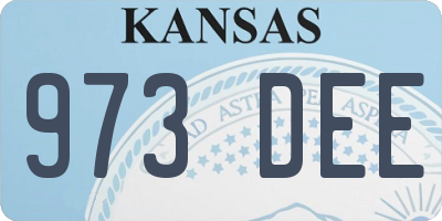 KS license plate 973DEE