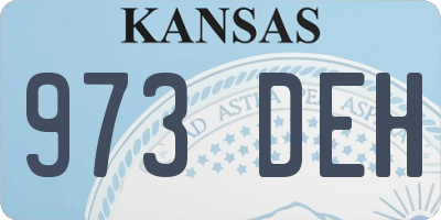 KS license plate 973DEH