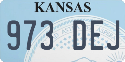 KS license plate 973DEJ