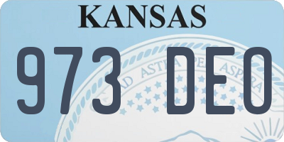 KS license plate 973DEO