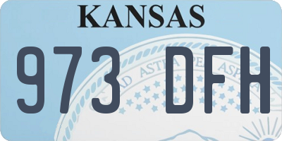 KS license plate 973DFH