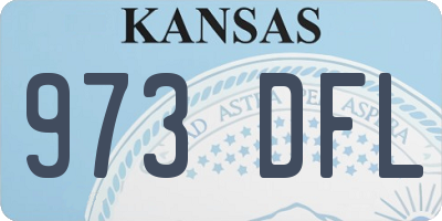 KS license plate 973DFL