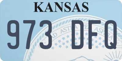 KS license plate 973DFQ