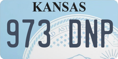 KS license plate 973DNP