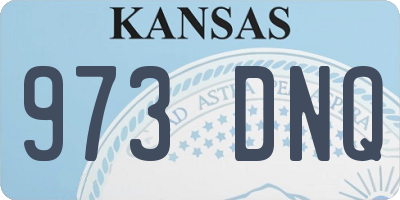 KS license plate 973DNQ