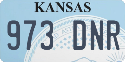 KS license plate 973DNR