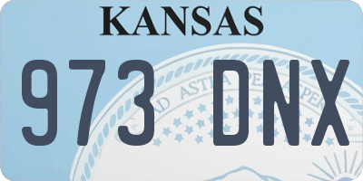 KS license plate 973DNX