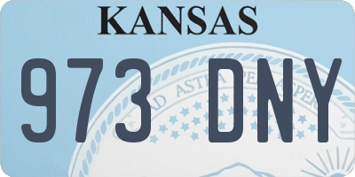 KS license plate 973DNY