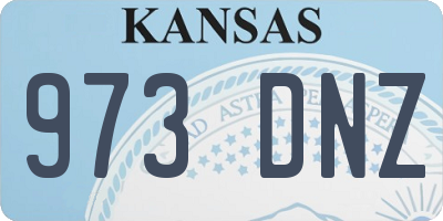 KS license plate 973DNZ