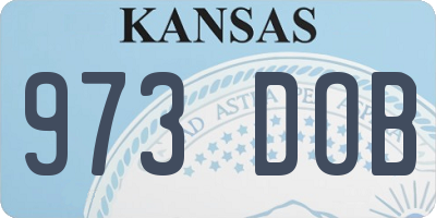 KS license plate 973DOB