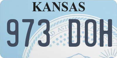 KS license plate 973DOH
