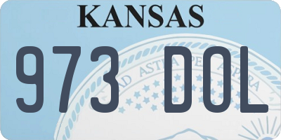 KS license plate 973DOL