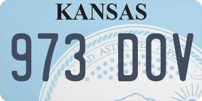 KS license plate 973DOV