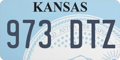 KS license plate 973DTZ