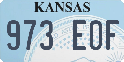 KS license plate 973EOF