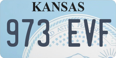 KS license plate 973EVF