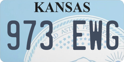 KS license plate 973EWG