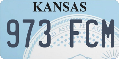 KS license plate 973FCM