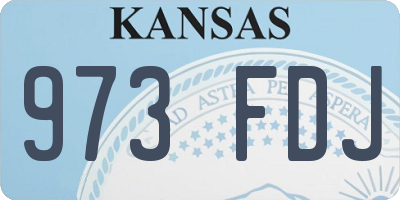 KS license plate 973FDJ