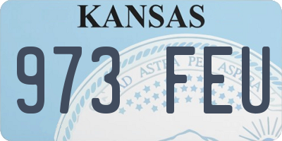 KS license plate 973FEU