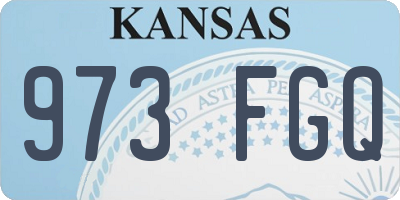 KS license plate 973FGQ