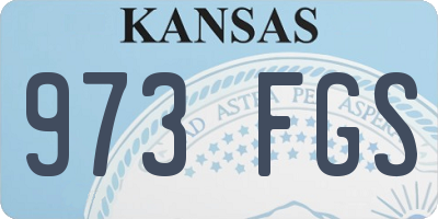 KS license plate 973FGS