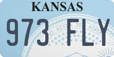 KS license plate 973FLY