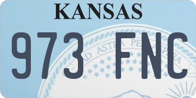 KS license plate 973FNC