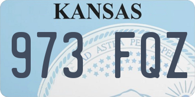 KS license plate 973FQZ
