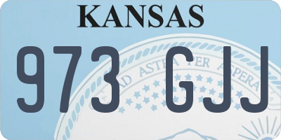 KS license plate 973GJJ