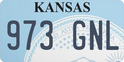 KS license plate 973GNL