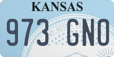 KS license plate 973GNO
