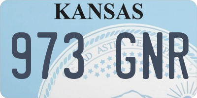 KS license plate 973GNR