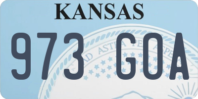 KS license plate 973GOA