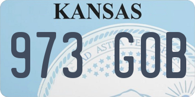 KS license plate 973GOB