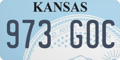 KS license plate 973GOC