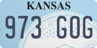 KS license plate 973GOG