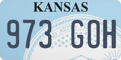 KS license plate 973GOH