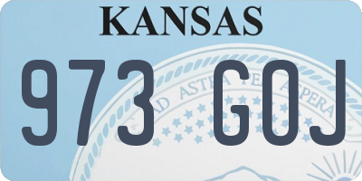 KS license plate 973GOJ