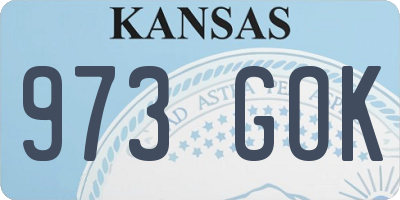 KS license plate 973GOK