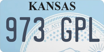 KS license plate 973GPL