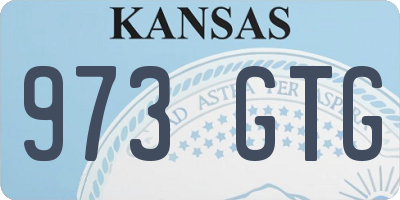 KS license plate 973GTG