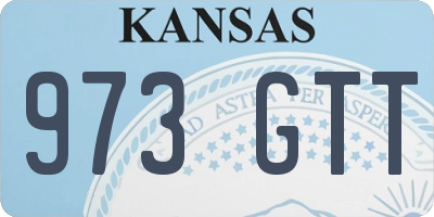 KS license plate 973GTT