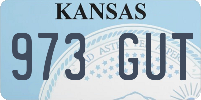 KS license plate 973GUT