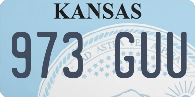 KS license plate 973GUU