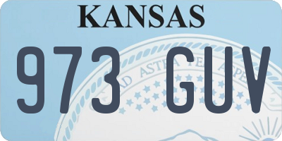 KS license plate 973GUV