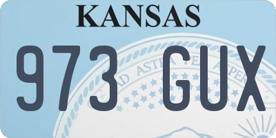 KS license plate 973GUX