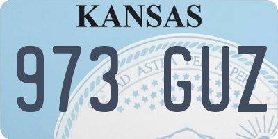 KS license plate 973GUZ