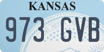 KS license plate 973GVB